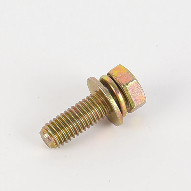 hex head screw with flat split lock washer 7